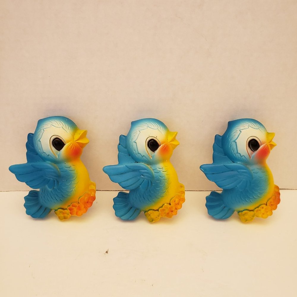 Vintage Miller Studio Chalkware Plaster Set of 3 Bird Decor Wall Plaques Hanging
